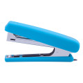 Степлер пластиковый RUBBER TOUCH до 12 л.(скобы №10), голубой