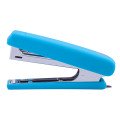 Степлер пластиковый RUBBER TOUCH до 12 л.(скобы №10), голубой