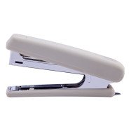 Степлер пластиковий RUBBER TOUCH до 12арк. (скоби №10), сірий