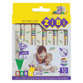 Карандаши восковые JUMBO, 10 цветов, треугольные, BABY Line