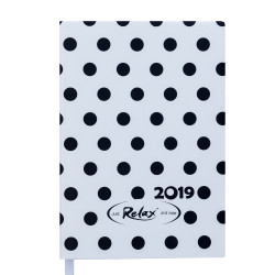 Ежедневник датированный 2020 RELAX, A5, 336 л, белый
