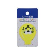 Закладки с липким слоем 40х50 мм Economix Fun balloons, 20 шт, пластиковые