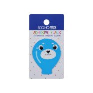 Закладки с липким слоем 40х50 мм Economix Fun balloons, 20 шт, пластиковые