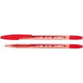 Ручка кулькова ECONOMIX ICE PEN 0,5 мм. Корпус напівпрозорий, пише червоним