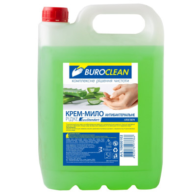 Крем-мыло жидкое антибактериальное BuroClean EuroStandart 5л АЛОЕ ВЕРА