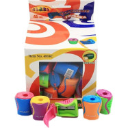 точилка с контейнером COLORFUL, 5цві, в дисплее, 4814С, CLASS