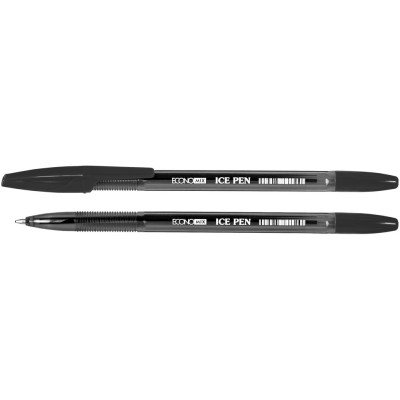 Ручка кулькова ECONOMIX ICE PEN, пише чорним (50 шт)