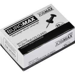 Кнопки-гвоздики, цветные JOBMAX, 25шт.