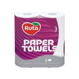 Рушники паперові двошарові Ruta Universal 2 рулони білі 16шт в ящ