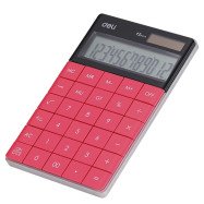 Калькулятор бухгалтерский Deli 1589-P розовый 12 разрядов, 165х103х12,5 який корпус, безшовные кнопк