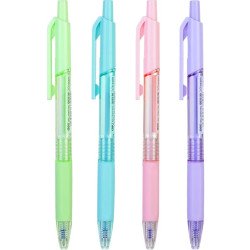 Ручка шариковая Deli EQ199-BL синяя Xtream 0,7 автомат резиновый грип, асс корпус