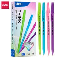 Ручка шариковая Deli EQ1-C синяя Think 0,7 цветной корпус