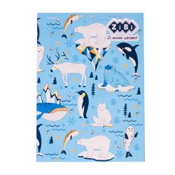 Блокнот PATTERN, А-5, 64 арк., кліт., інтегр. обкл., мат. лам.+Уфлак, KIDS Line, блакитний