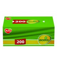 Салфетки косметические  "Ecolo" 200 шт 2х слойные белые пенал