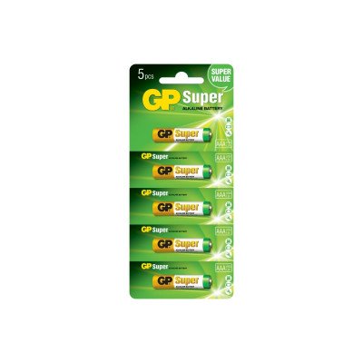 Батарейка блистер 5шт. GP SUPER ALKALINE 24A-UR5 лужна LR03, AAA