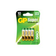 Батарейка блистер 4шт GP SUPER ALKALINE, 24A-U4, LR03, AAA