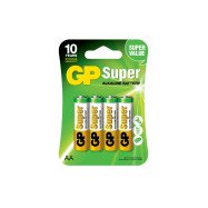 Батарейка блистер 4шт GP SUPER ALKALINE 1.5V 15A-U4, LR6, AA