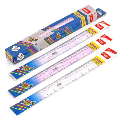 Линейка Flair FA7012 30см пластиковая прозрачная Aculine