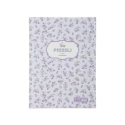 Записна книжка PICCOLI, А-5, 80 арк.,  кл., інт. обкл., мат. лам.+лак, лавандовий
