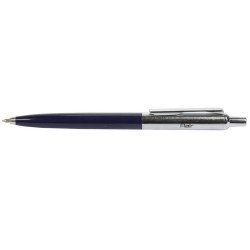 Ручка шариковая Flair 544C=645 синяя РШ метал Half Metal Chrom(пiд Parker)син пiд накатку