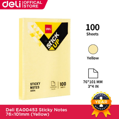 Блок для заметок с липким слоем Deli EA00253 желтый 51х76мм 100листов