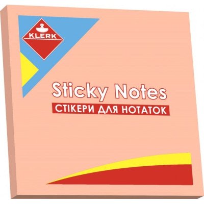 Бумага клейкая 76*76мм 100л. цв. неон розовый ст. KL21509 KLERK