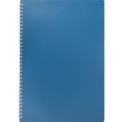 Зошит на пруж. CLASSIC  А4, 80 арк, кл., синій, пласт.обкл.