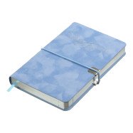 Щоденник датов. 2026 VELOUR, A6, блакитний, штуч. шкіра Щоденник датов. 2026 VELOUR, A6, блакитний, штуч. шкіра
