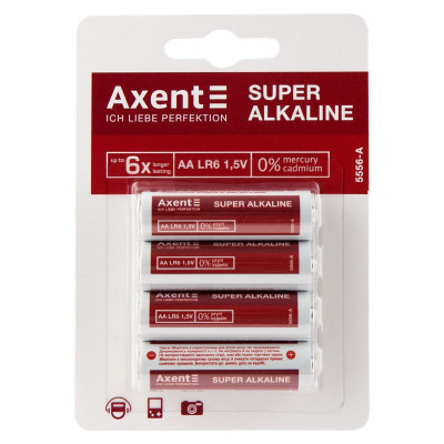 Елемент питания AXENT АА LR6 1.5V, 4 шт.(щелочной)