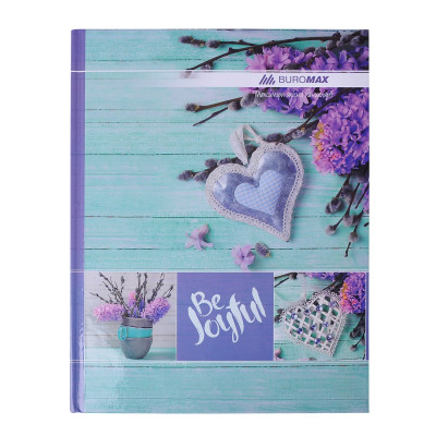 Книга обліку "ROMANTIC" 96 арк/кліт.оф.(тв. лам. обкл), А4, бірюзовий