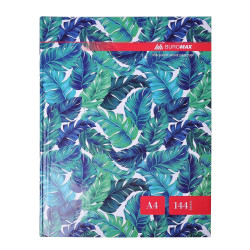 Книга обліку "FLORISTICA" 144 арк.кліт.оф.(тв. лам. обл), А4, бірюзовий