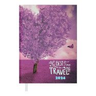 Ежедневник недатированный ROMANTIC, A5, 288 стр. фиолетовый