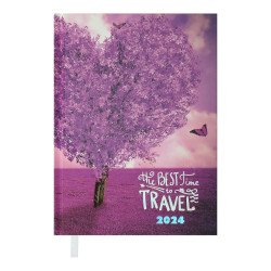 Ежедневник недатированный ROMANTIC, A5, 288 стр. фиолетовый