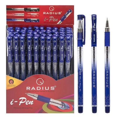 Ручка I-Pen принт.корпус картон.дисплей 50шт. синий, ТМ "Radius"