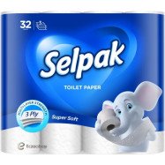 Selpak туалетная бумага целлюлозная 3-х сл. 32 шт