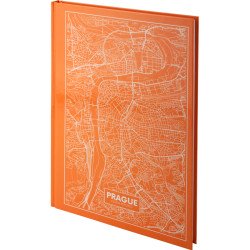 Книга канцелярская А4 Maps Prague, 96листов, клетка, персиковая