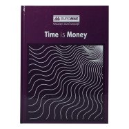 /Книга обліку "TIME IS MONEY" 96 арк/кліт.оф.(тв. лам. обл), А4, фіолетовий