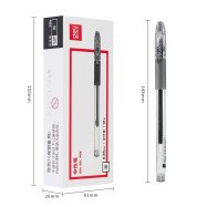 Ручка гел Deli S84 чорн 0,35мм гум.грiп, прозорий корпус