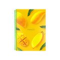 Блокнот "Cocktail: Mango", A4 (200х285), пластикова обкладинка, ПВХ спіраль, 80 арк., клітинка