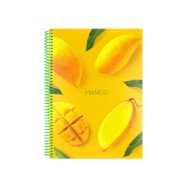 Блокнот "Cocktail: Mango", A4 (200х285), пластикова обкладинка, ПВХ спіраль, 80 арк., клітинка