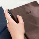 Записна книга Deli 22215 коричневая А5 96листов кожзам