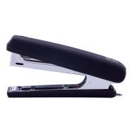 Степлер пластиковий RUBBER TOUCH до 12арк. (скоби №10), чорний