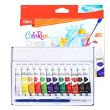 Фарба акв Deli EC18-12 12кол 5мл в тубах "Color ran" кар/уп б/п