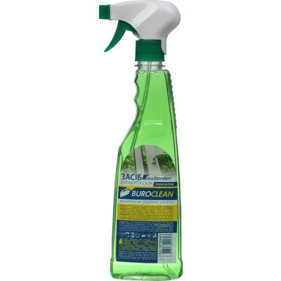 Средство для мытья стекла Buroclean с распылителем 500мл зеленое яблоко