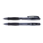 Ручка шариковая Deli EQ17-BK черная Arris 0,7 автом, резиновый грип, тонированный корпус