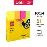 iндекс Deli EA11202 мiкс 19х76мм 4кол*100арк паперовi неон