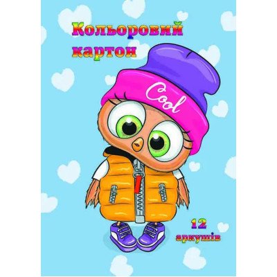 Картон цветной А4,12л. VIP 00317