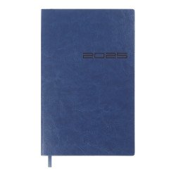 Щотижневик датов. 2025 IDEAL, A5, синій, штуч. шкіра
