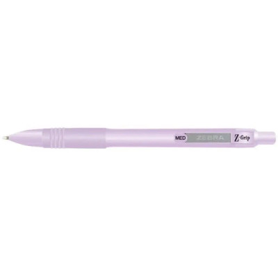Ручка шариковая Zebra синяя 1мм Z-Grip Pastel автомат розовый корпус
