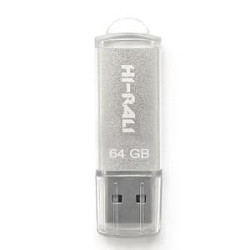Накопичувач USB 64GB Hi-Rali Rocket серiя срібло